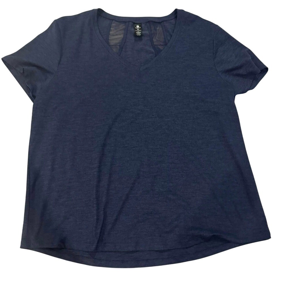 Velocity‎ Deep Blue V-Neck Short Sleeve Top